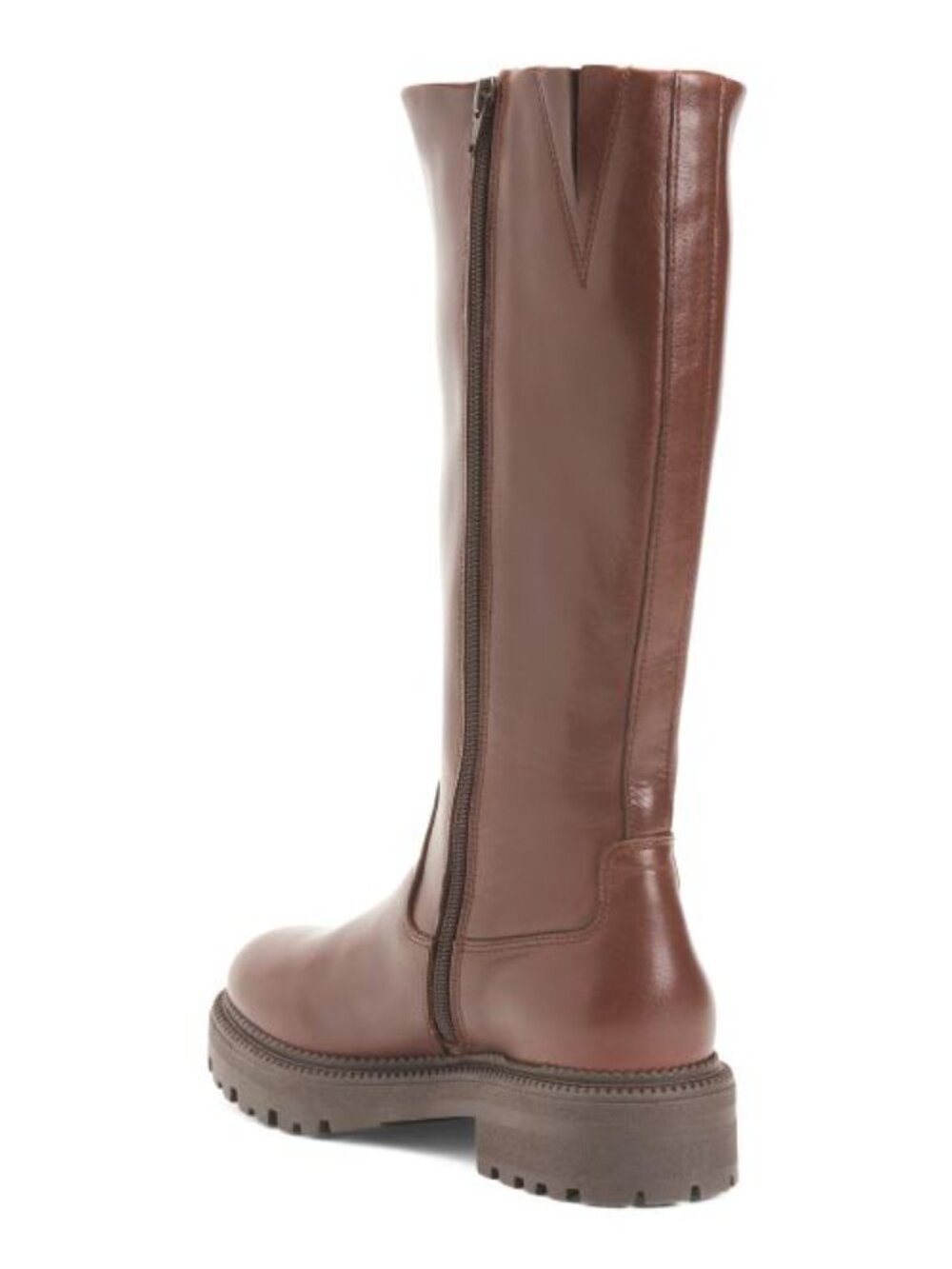 LA SHOE Made In Portugal Leather Zip Tall Shaft Boots - Picture 2 of 4